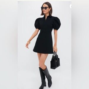 ⭐️NWT Tuckernuck Hyacinth House Front Zip Puffed Sleeve Denim Mini Dress⭐️
